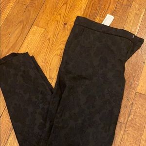 Zara jacquard trousers with zippers on the ankles